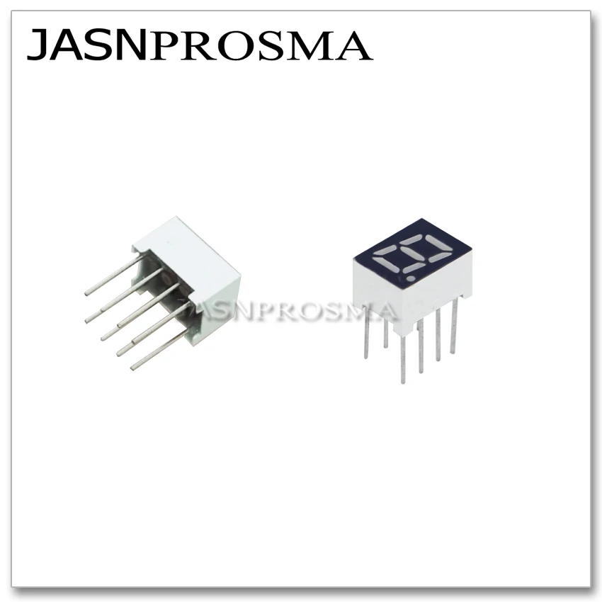 JASNPROSMA 50PCS 0.28 inch 7 Segment one 1 bit digit Tube red yellow jade green Common Cathode Anode LED Display 0.28