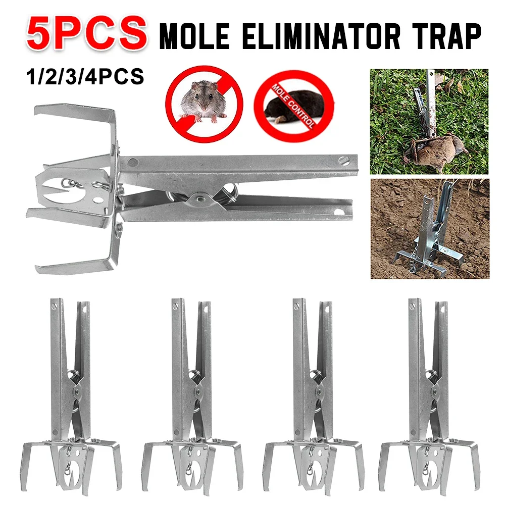 1-5PCS Mouse Trap Weasel Catcher Snap Mole Claw Traps Fast Kill Mouse Cage Multi-function Rat Mice Pest Control Hunting Tool