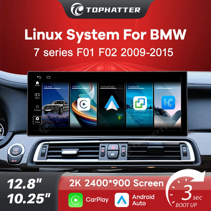 

Wireless CarPlay Linux Car Multimedia Display Screen for BMW 7 Series F01 F02 NBT CIC System with Android Auto GPS Navigation