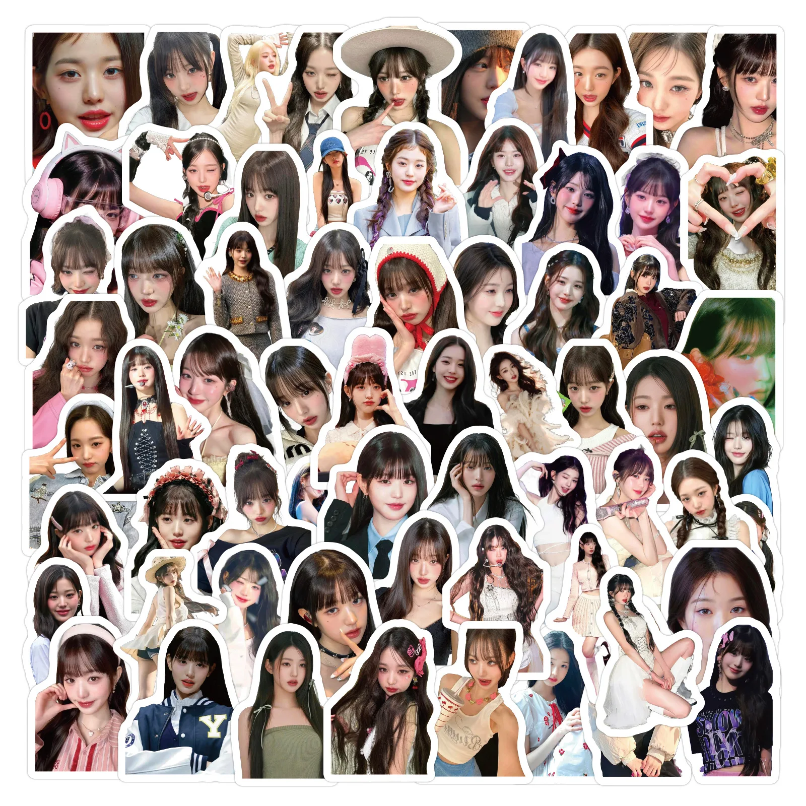 10/50/100PCS Hot Korean Female Singer Jang Won Young Graffiti Stickers Korean Beauty Cartoon Decal Laptop Phone Guitar Kid Toys