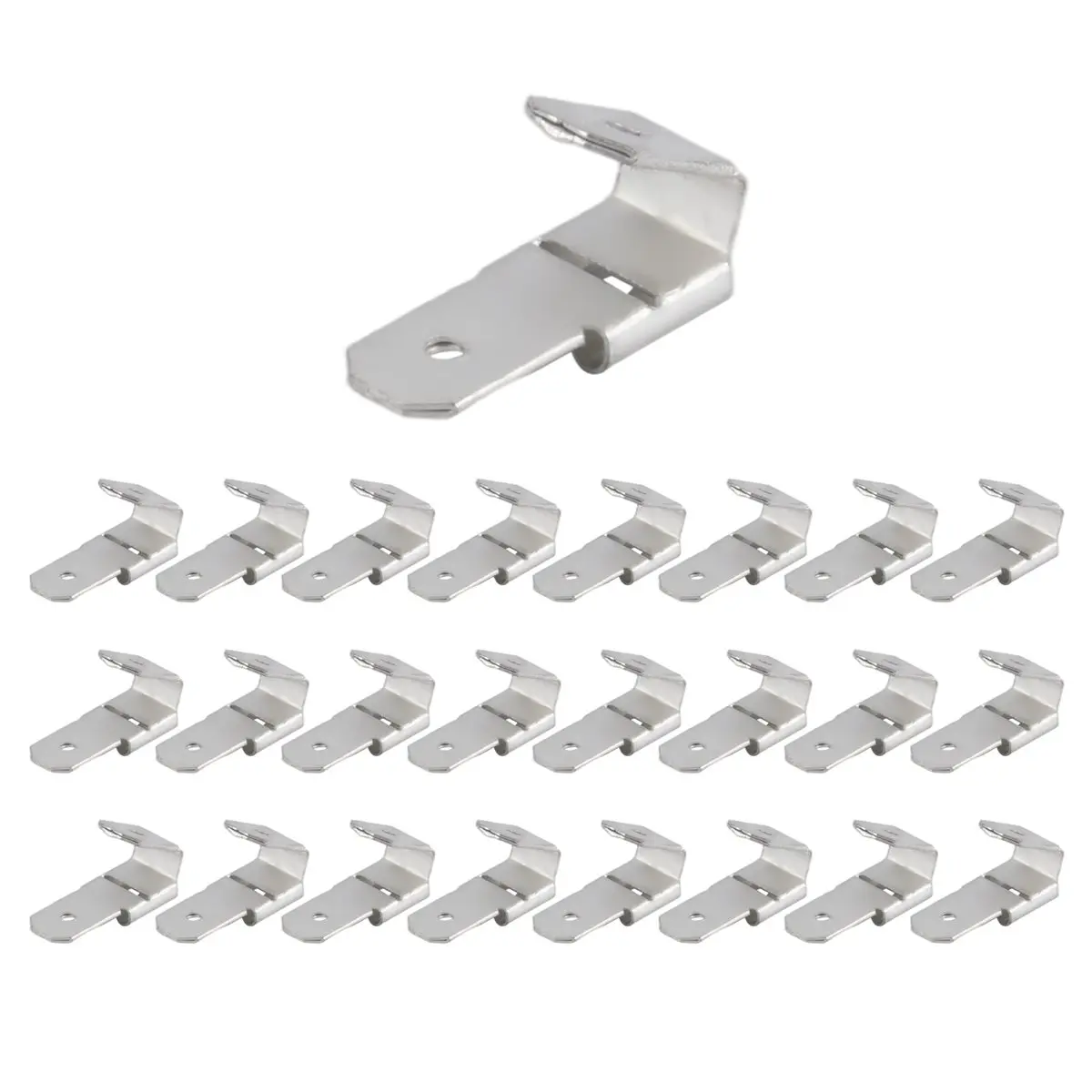 DT17 25 Pcs Double Piggyback Spade Connectors Female Male Quick Disconnect Crimp Terminals Assortment Kit 1/4 Inch
