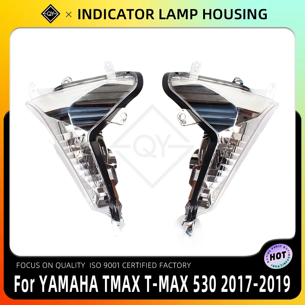 LQYL 2Pcs/Set Motorcycle Clear Turn Signal Lamp Indicator Lights Blinkers For Yamaha TMAX T-MAX 530 2017 2018 2019 17 18 19