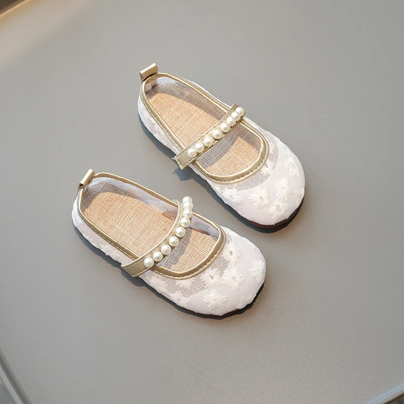 Meisjes Sandalen Prinses Flats 2024 Lente Zomer Kids Schoenen Voor Meisje Feest Bruiloft School Meisje Sandaal