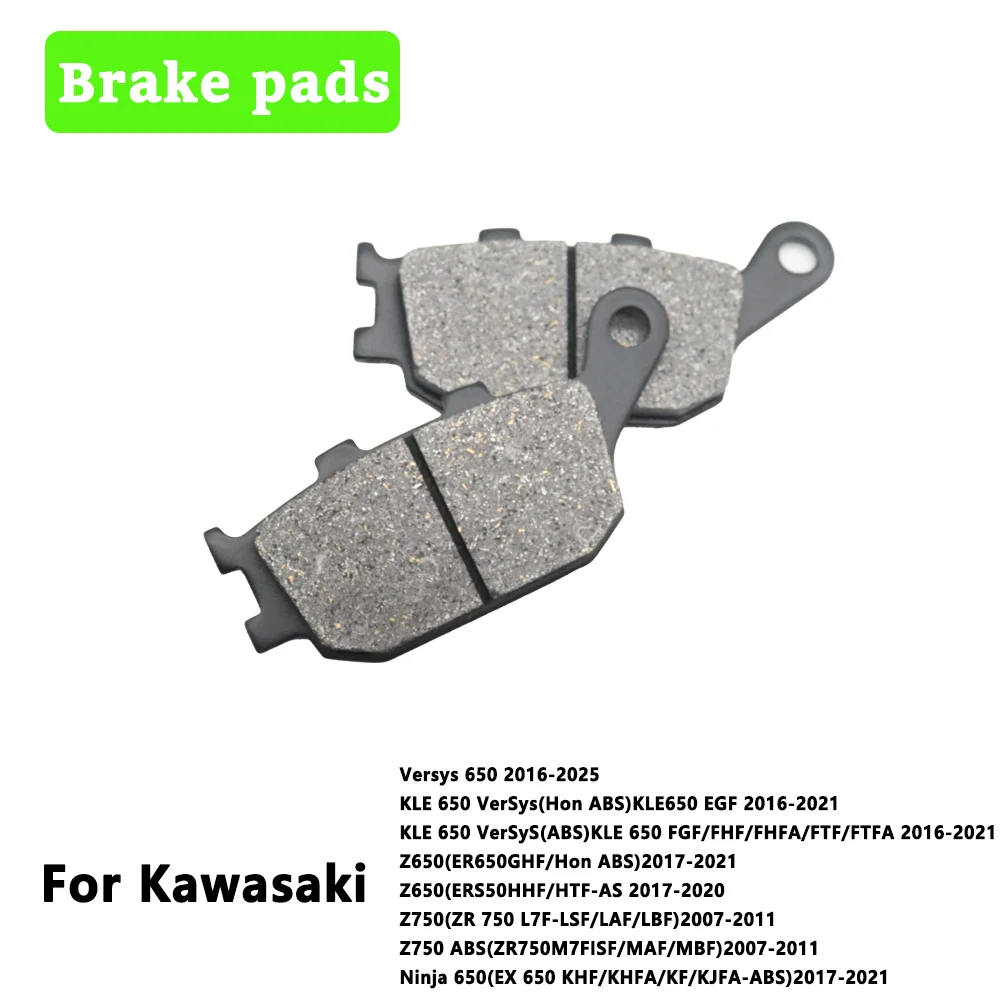 

For Kawasaki KLE 650 Versys KLE650 2016-2021 Ninja 650 EX650 Z650 Z 650 2017-2021 Z 750 Z750 Motorcycle Rear Brake Pads Kit Set