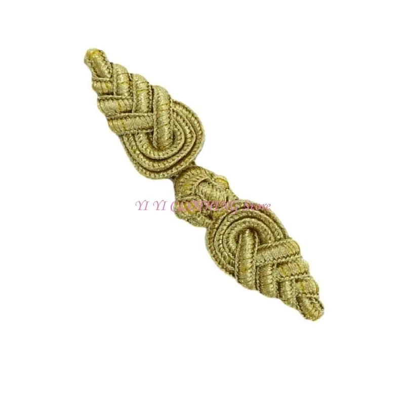 

N5kf винтажный вязаный крючок золото шелковая кнопка крепости китайский замыкание Pipa cheongsam кнопки шелковая пряжка для