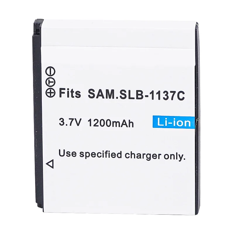 2PCS 3.7V 1200mAh แบตเตอรี่กล้องสําหรับ Samsung 1137C SLB-1137C สําหรับ Blue I7 แบตเตอรี่ดิจิตอล
