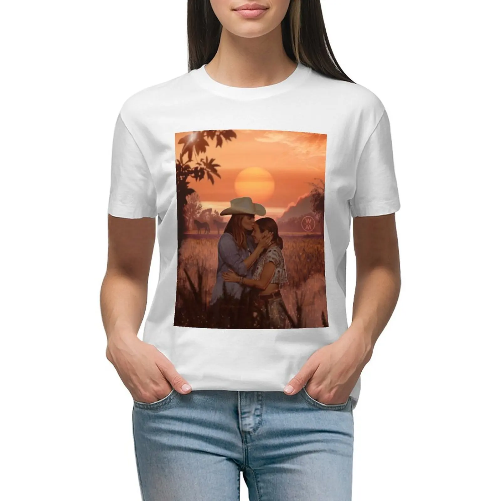 

Waverly x Nicole Sunset Date T-shirt tops summer top t shirts for Women