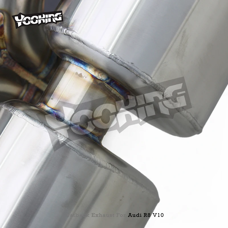 OEM Catback Muffler For Audi R8 V10 5.2L 2017-2019 Stainless Steel Valve Exhaust System With Remote Control