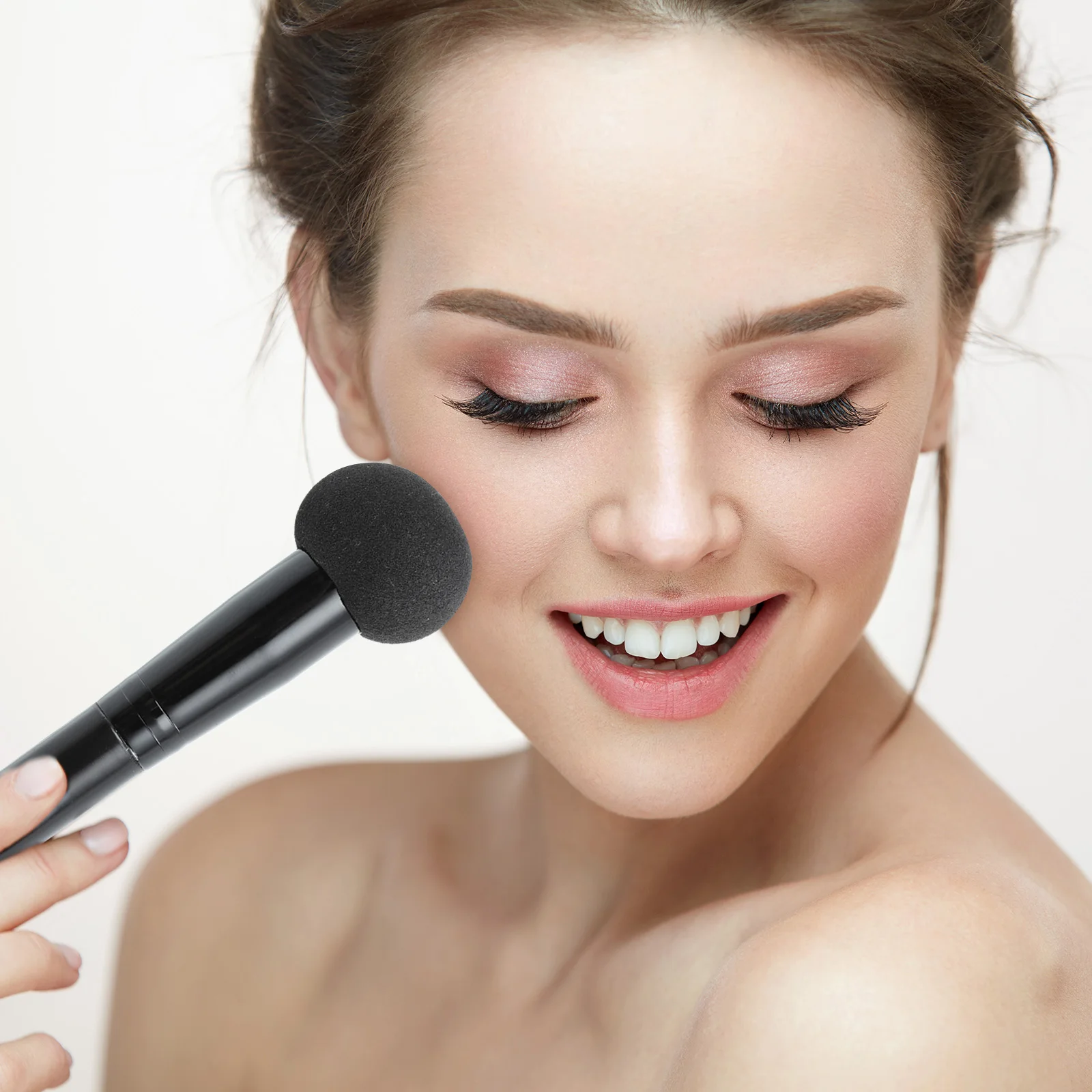 

4pcs Makeup Foundation Wet Dry Use Face Powder Cushion Brush Combo Portable Puff For Blush Highlighter Daily Use Simple