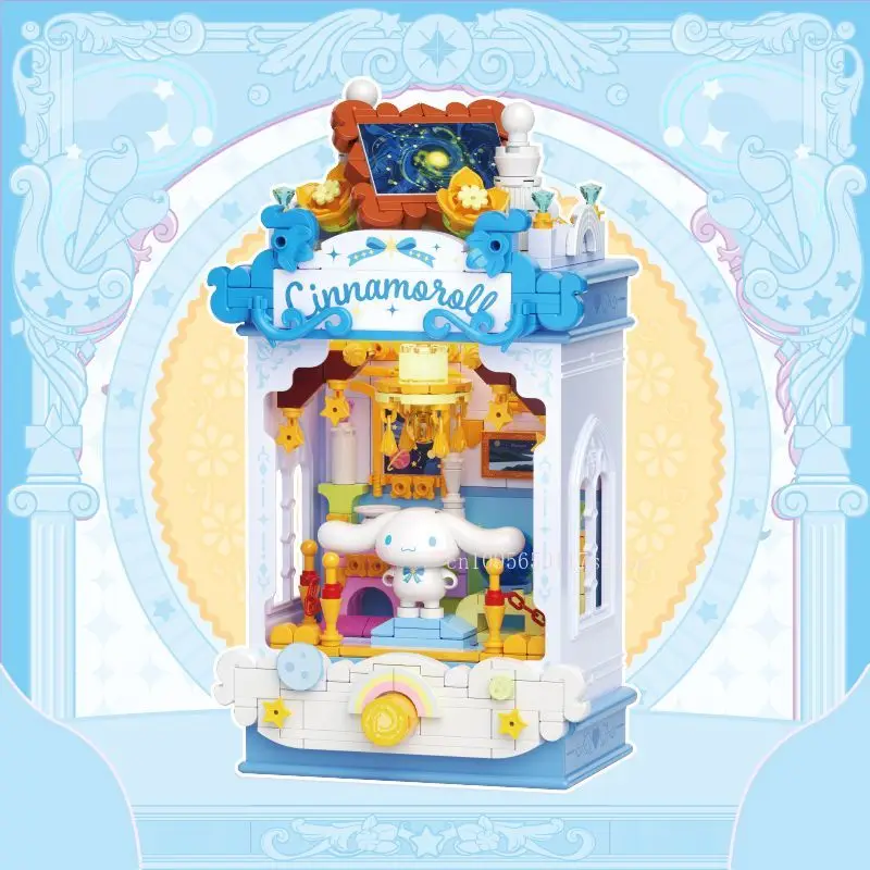 Sanrio Family Night Language Phantom Series Construction Puzzle Building Blocks Collection Ornaments Kuromi Children's Gift