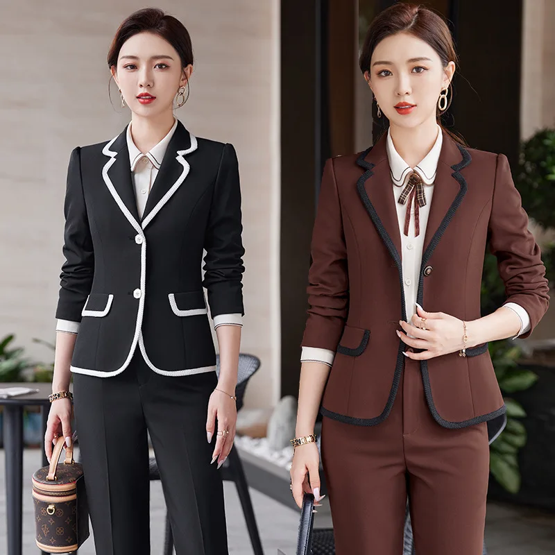 

Suit Women's 2023 Spring New Fashion Business Attire Formal Suit Workwear Hotel Front Stage Work Wear Clothes