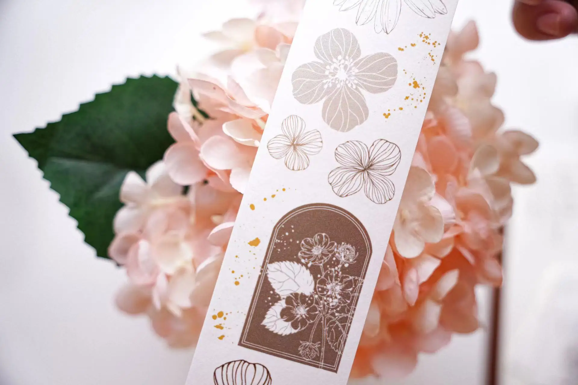 Jennyyuanzi Vintage Autumn Flower Fern Washi PET Tape for Card Making Decoration DIY Scrapbooking Plan Stickers