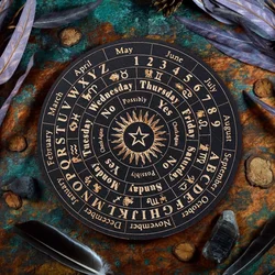 3.9inch Wooden Star Pendulum Board Dowsing Divination Plate Metaphysical Altar Supplies for Witchcraft Beginners Message Coaster