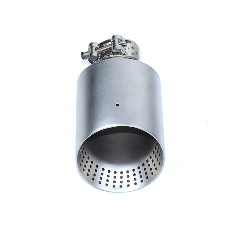 Exhaust nozzle matte silver stainless steel large diameter 101mm open car muffler system AK car muffler trim mesh tailpipe