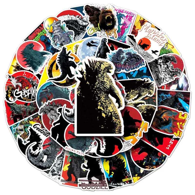 50pcs/set Movie Godzilla Personalized Fashion Handbag Laptop Skateboard Car Decoration Sticker Holiday Gift view 3