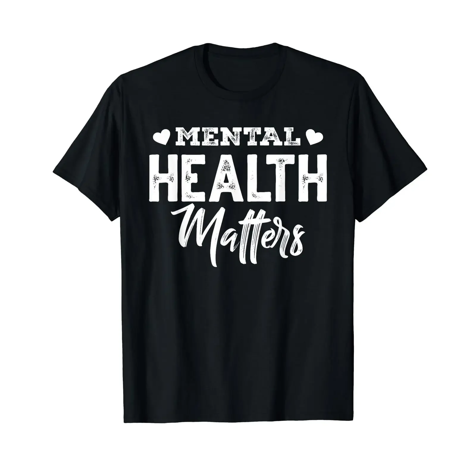 T-Shirt „Mental Health Awareness Matters“, Vintage-Look, gewaschen, bequem, weich, atmungsaktiv, modisch, stilvolles Oberteil für den Alltag, lässig