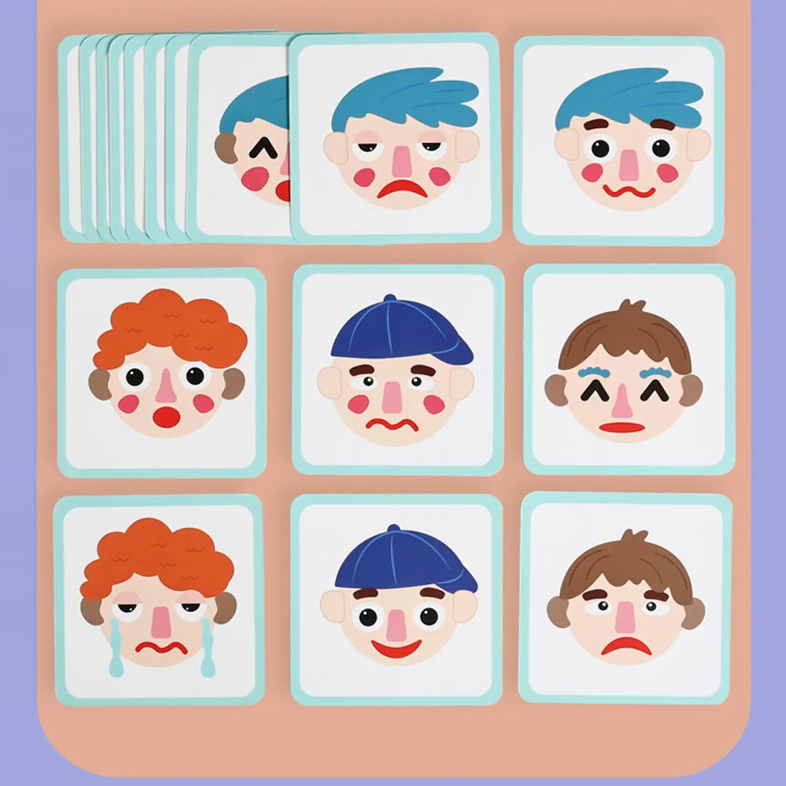 Rosto quebra-cabeça brinquedo educativo divertido jogo educativo com cartões flash emocionais brinquedo de aprendizagem emocional social para criança pré-escolar