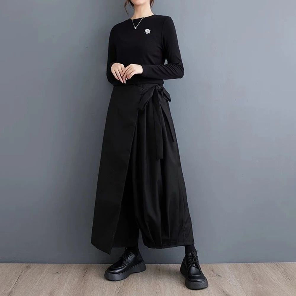 

Мужские зимние брюки-юбка унисекс XS-5XL, новые, в стиле пэчворк, американский ретро-стиль, модные, трендовые, свободные, повседневные, нишевые мужские брюки в уличном стиле