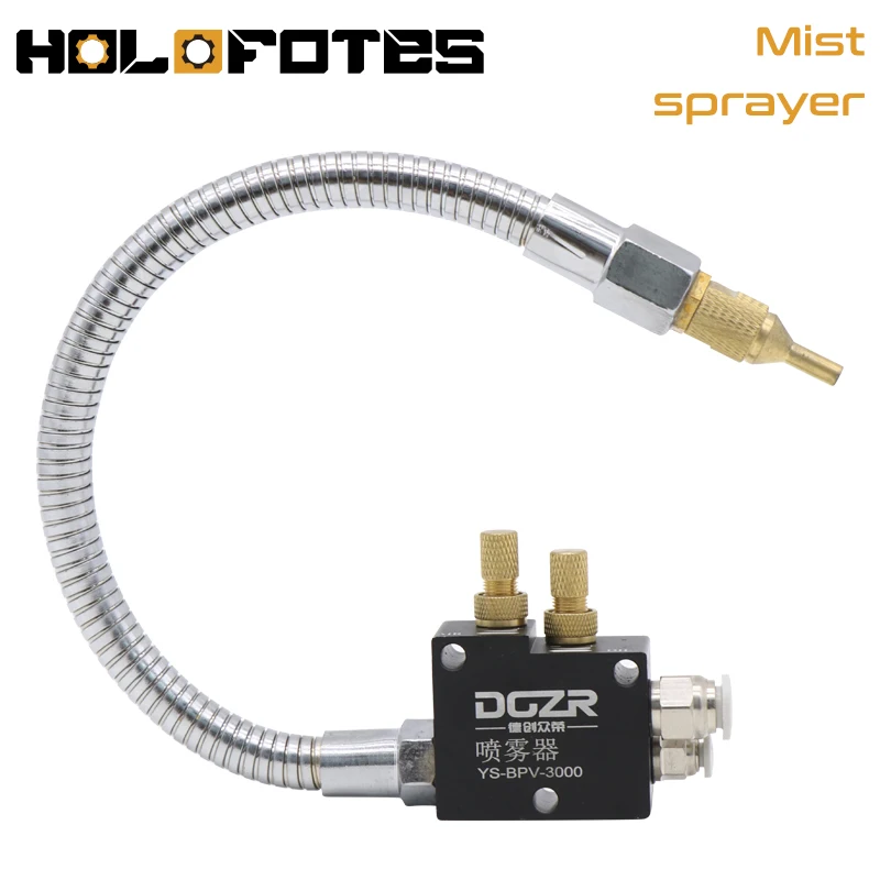 CNC Mist Coolant Sprayer Metal 360 °Oiling Lubrication Cooling System Stabilize for CNC Lathe Engraving Machine Milling Drill