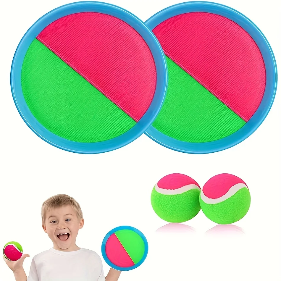 Brinquedos infantis Goo Ball - jogos ao ar livre, brinquedos de praia, um conjunto de bolas de arremesso com 2 morcegos e 1 bola, um jogo de praia perfeito de