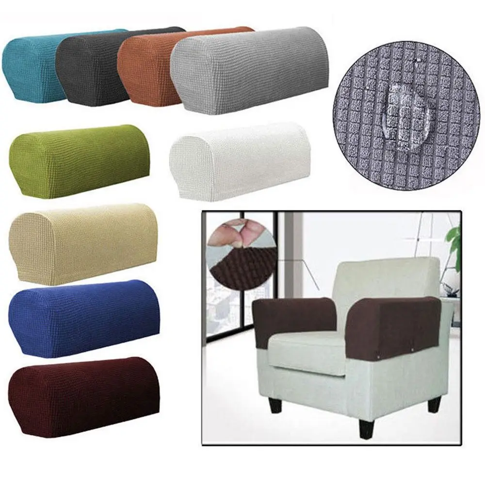 2PCS/SET Armrest Covers Stretchy Chair Sofa Couch Arm Protector Stretch to Fit flannel furniture sofa armrest cover protector