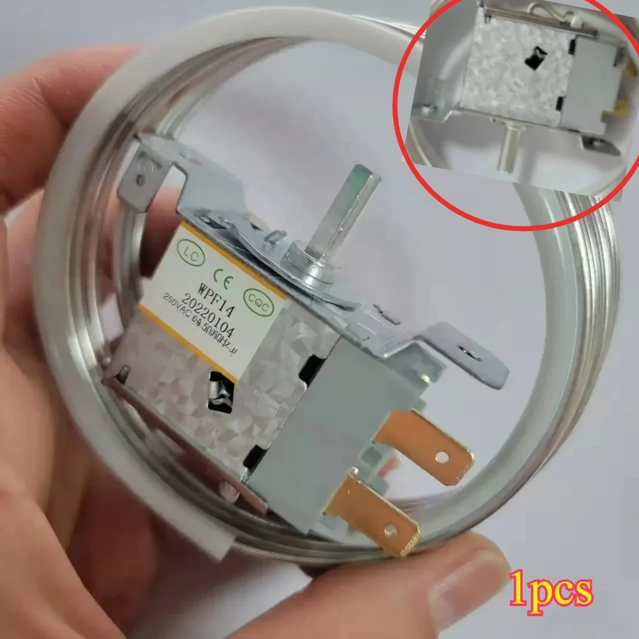 2-Pin 1M  1Pcs for  WPF14  Refrigerator Thermostat Temperature Control Switch