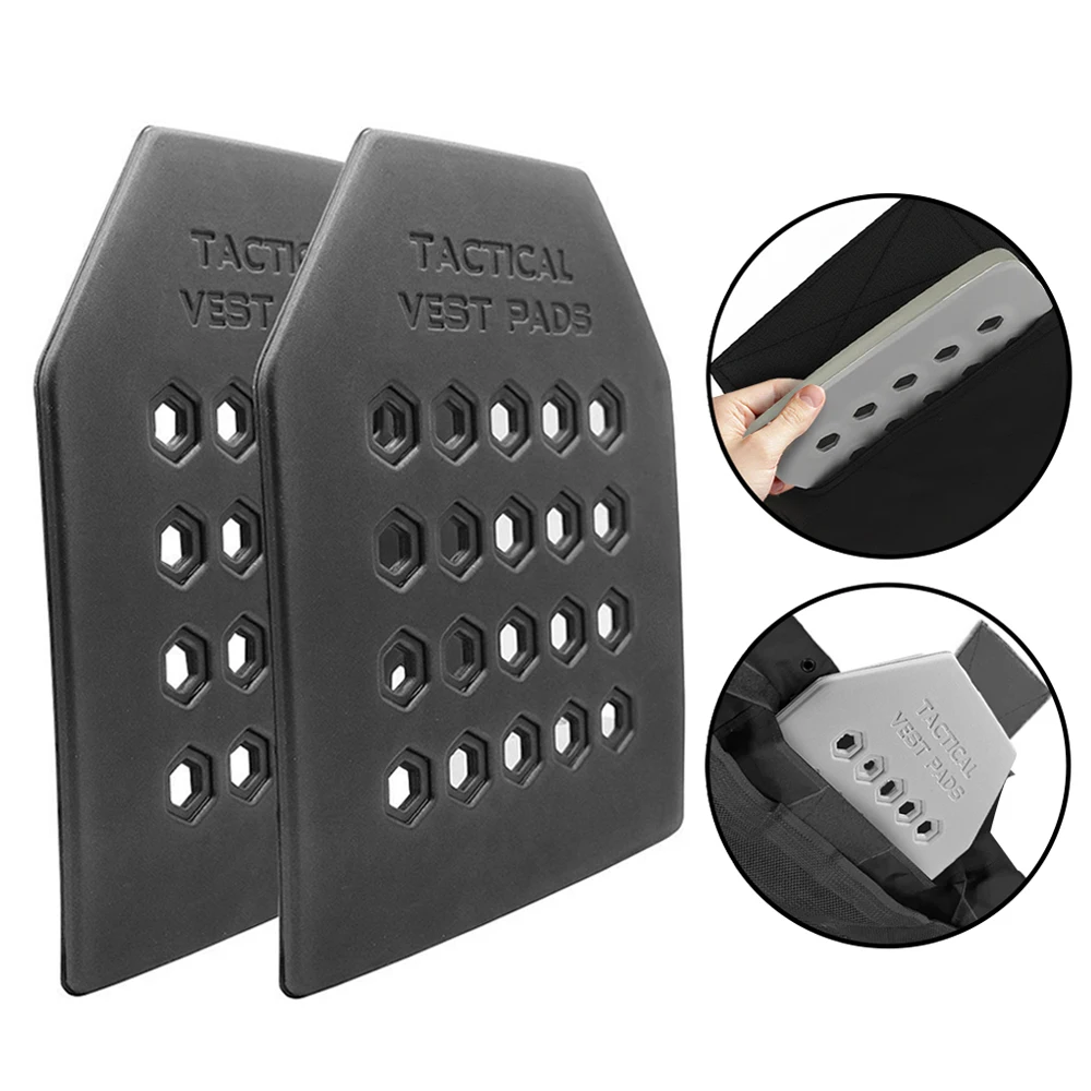 2Pcs Tactical Vest Pads Shockproof Vest Plate 35x28cm EVA Soft Cushioned Pad Lining Protect Insert Plate for Hunting Shooting
