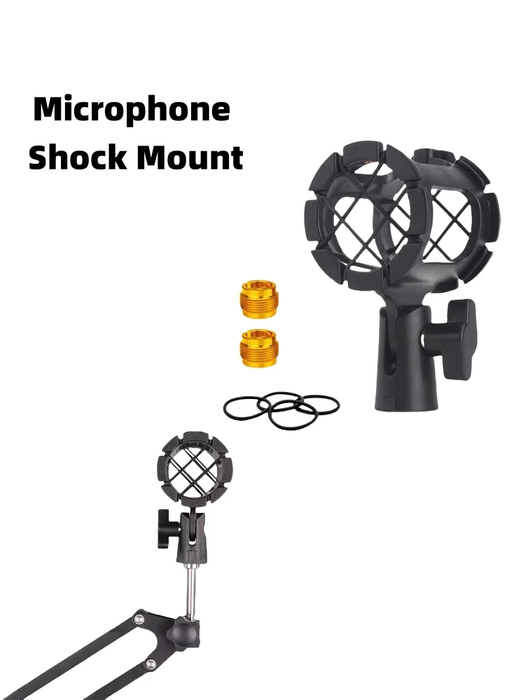 Microphone Shock Mount Microphone Shock Stand Anti Vibration Mic Holder Clamp Universal For Condenser Microphone