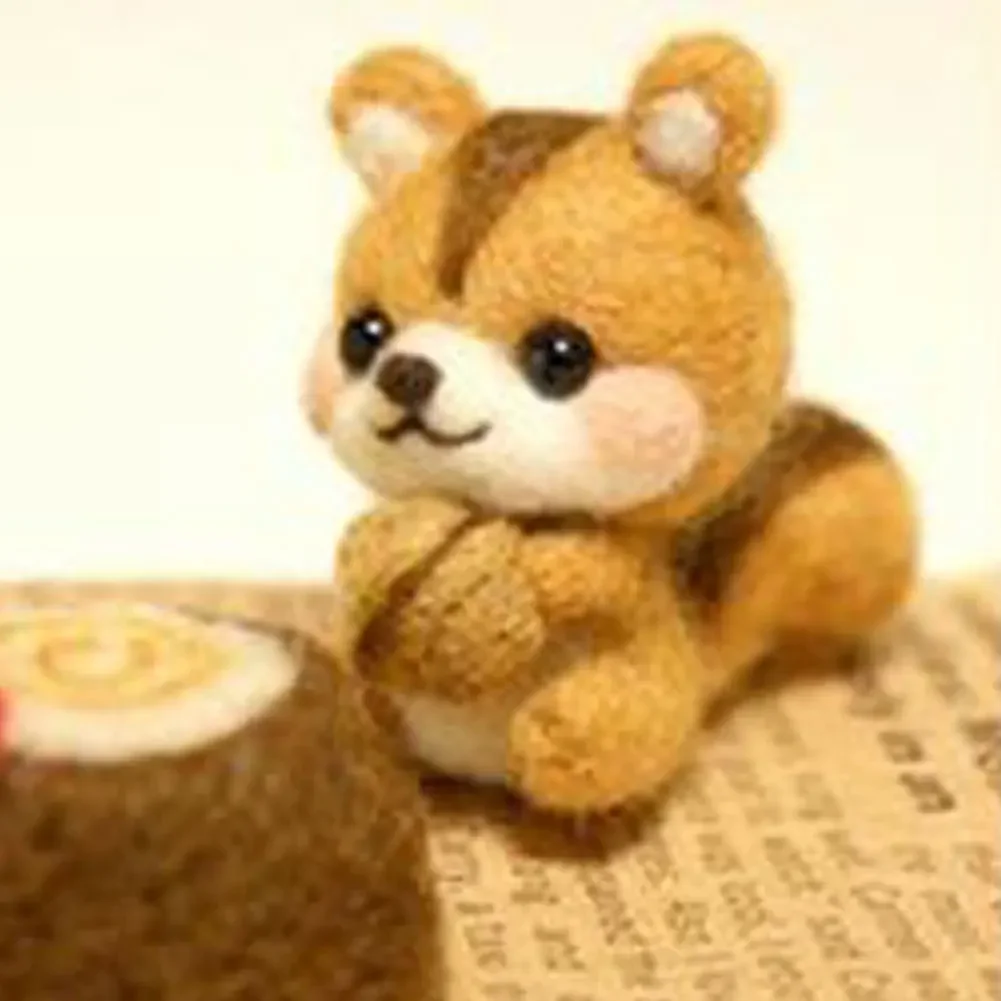 Cute Animal Wool Felting Material Package Shiba Inu Doll Toy Handmade DIY Craft Needle Felting Kit Non Finished Poked Set