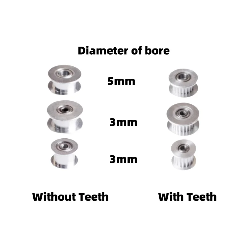 2GT-20T 16Teeth Synchronous Wheel H-shaped Timing Pulley Driving Pelin Idler Wheel 3D Printer Accessories