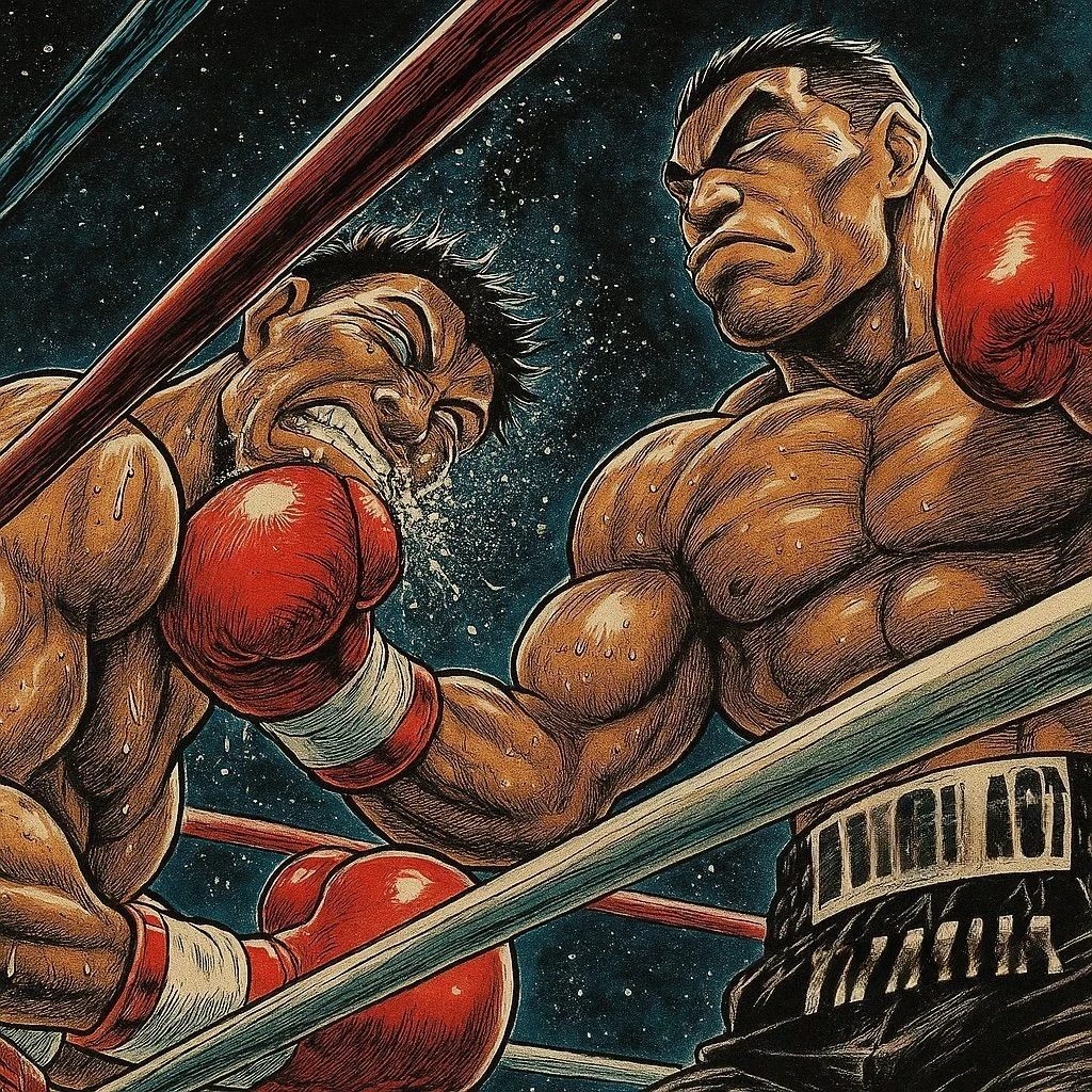 

500PCS/1024 PCS Jigsaw Puzzles Fierce Boxing Match Portrait Challenging Family Activity Game for Gameroom Bedroom Home Decor