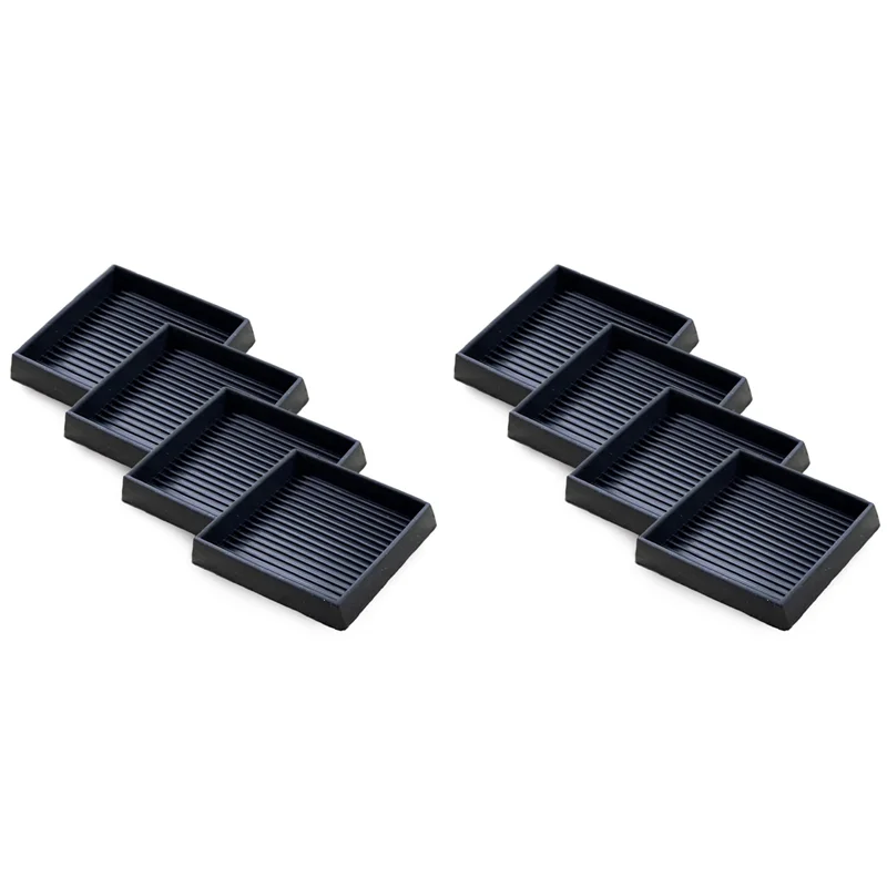 

Y51A-8Pcs Anti-Slip Furniture Pads- 3X3in Square Rubber Anti Skid Caster Cups, Leg Coasters-Couch, Chair, Bed Stoppers