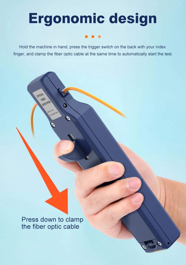 Orientek TFI-40V TFI-45 معرف الألياف الضوئية + ضوء VFL + LED، كاشف معرف الألياف الحية OFI
