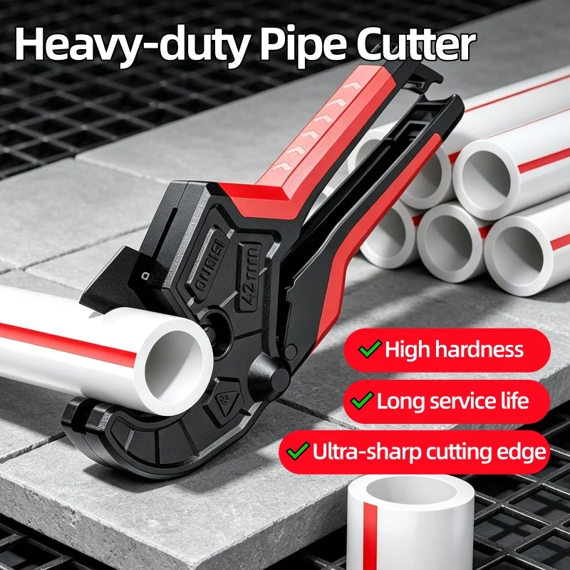 0-42mm Ratchet Tube Cutter Self Lock High Hardness Blade Aluminum Alloy Pipe Cutter Hand Tool For Hose Plumbing Installation