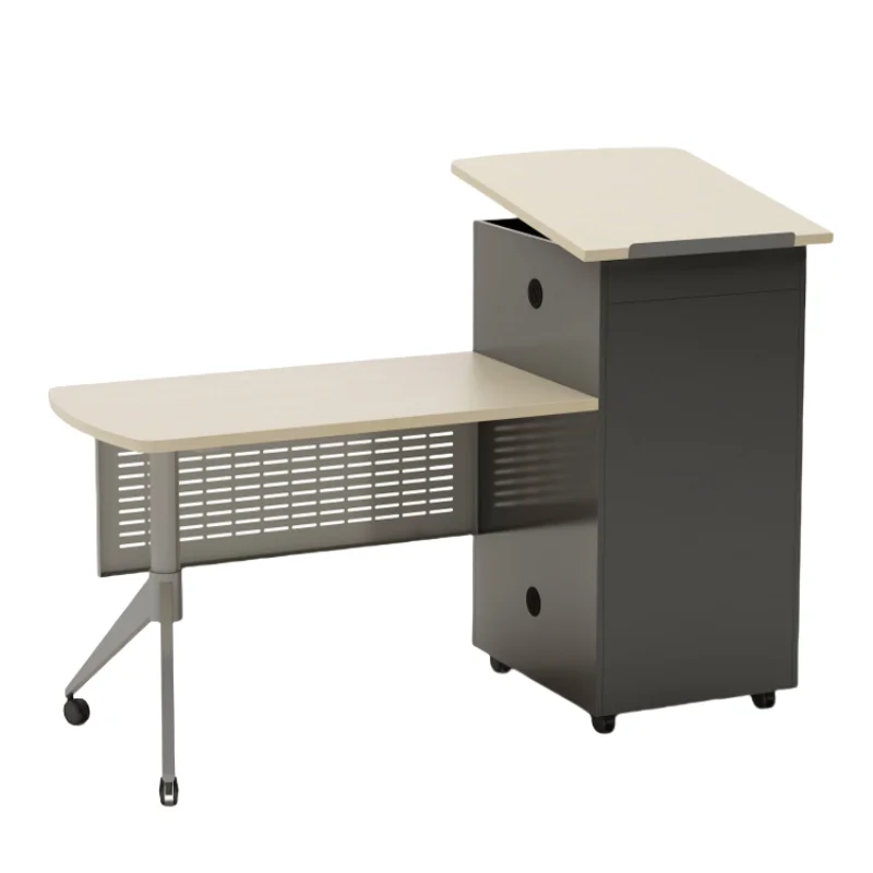 Factory Custom Church Conference Lectern Desk with Wheels Teacher's Standing Podium Classroom Lectern Podium For School Supply