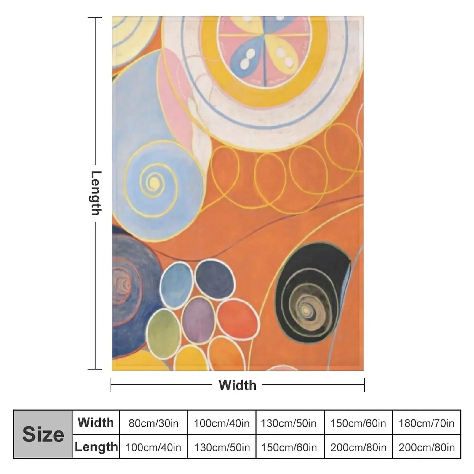 hilma af klint group iv no 3 the ten largest youth 1907 Throw Blanket wednesday Comforter Blankets