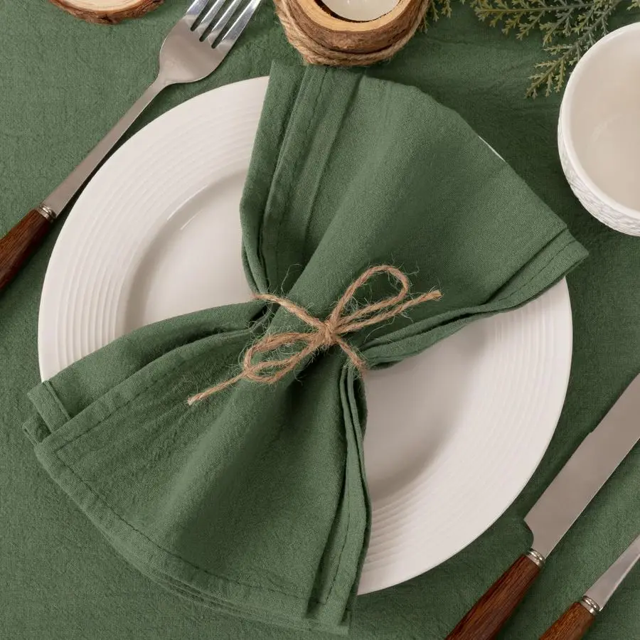 

Тканевые салфетки зеленые, пасхальные, весенние, моющиеся, многоразовые, из льна и хлопка, набор из 20 штук, 17x17 дюймов, для свадеб, вечеринок, девичников, детских праздников