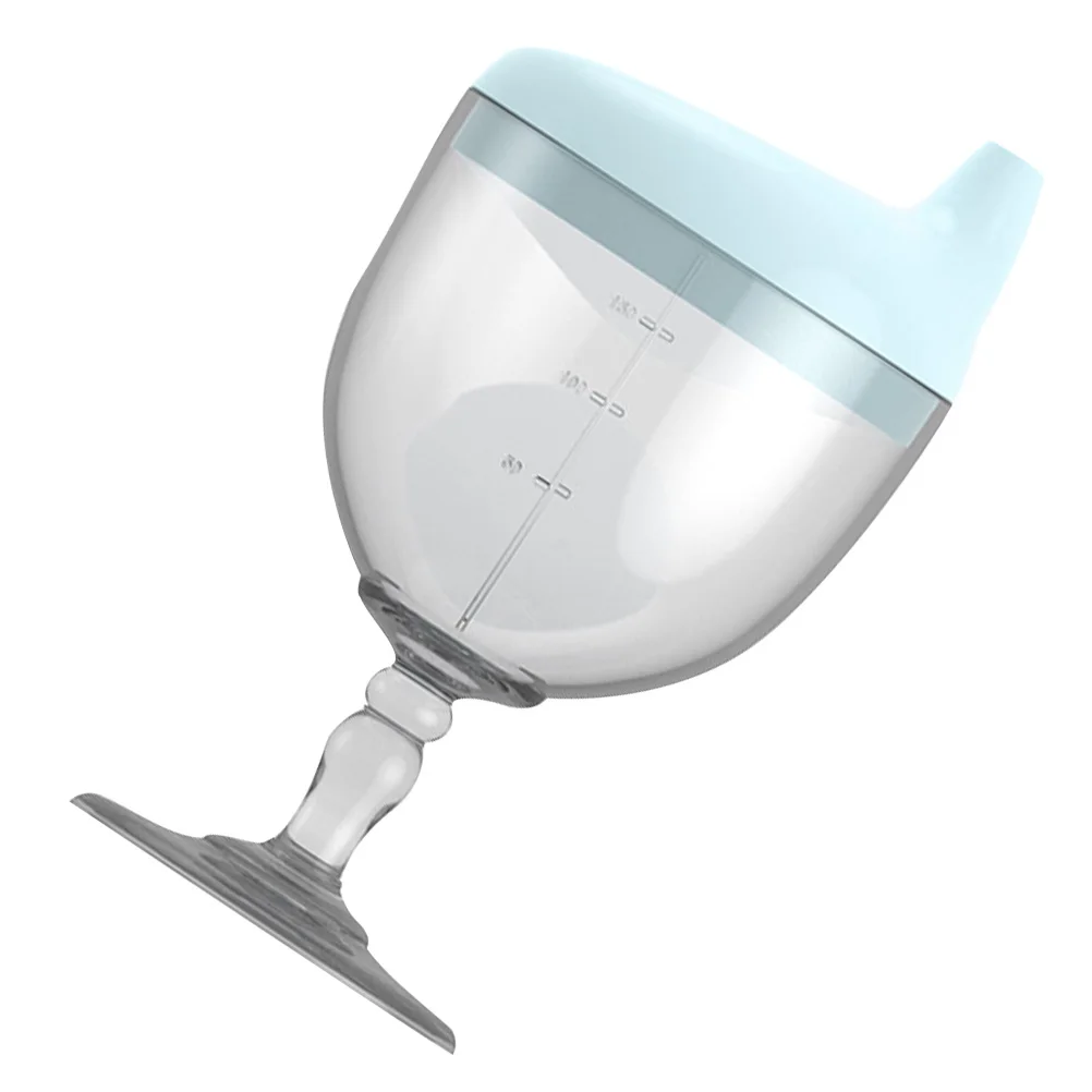 

Children Plastic Water Cup Baby Goblet Leak Proof Design PP Material Blue Color Smooth Outlet Infant Feeding Bottle