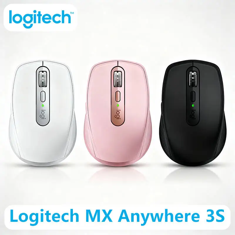

Logitech MX Anywhere 3S Wireless Mouse, 8000 DPI Darkfield, MagSpeed Wheel, Logitech Flow, 3-Device Sync, USB-C Fast Charge