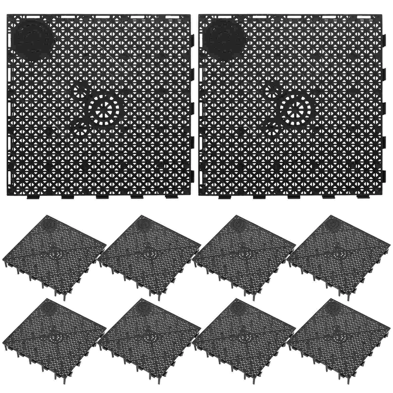 10pcs Fish Tank Bottom Filter Plate PVC Splicing Combination Clapboard Bottom Filter (Black) fish tank filter plate