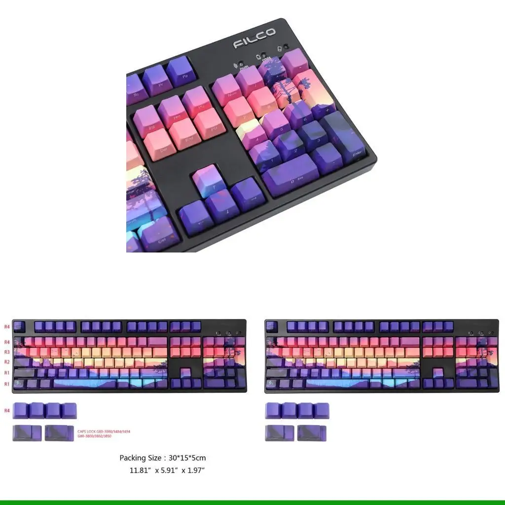 

U55C 128CKECAPS PBT OEM Профиль Стандартный процесс сублимации KeyCap для GK61 / TKL87