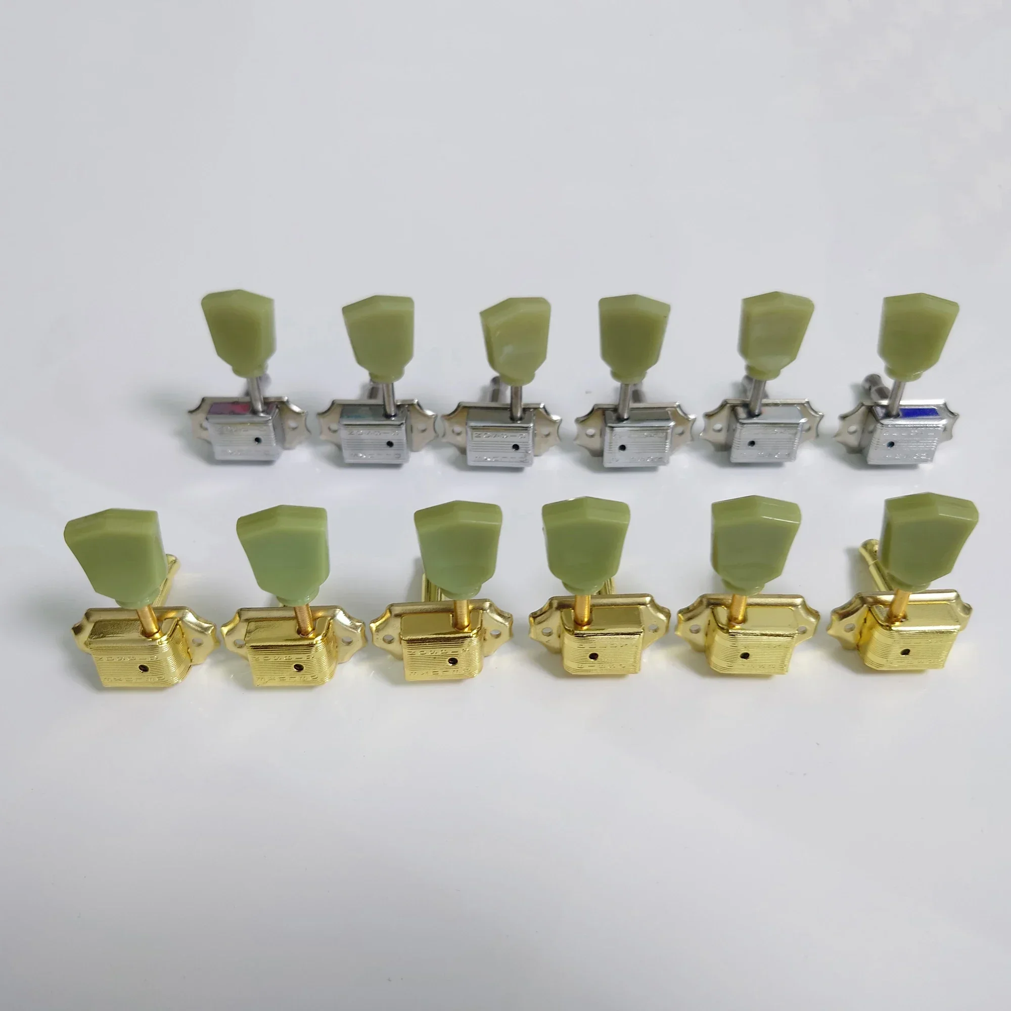 

Deluxe винтажные золотые хромированные колки для гитар, колки, колышки, набор 3L + 3R для 6-струнных электрогитар — сменные ручки настройки