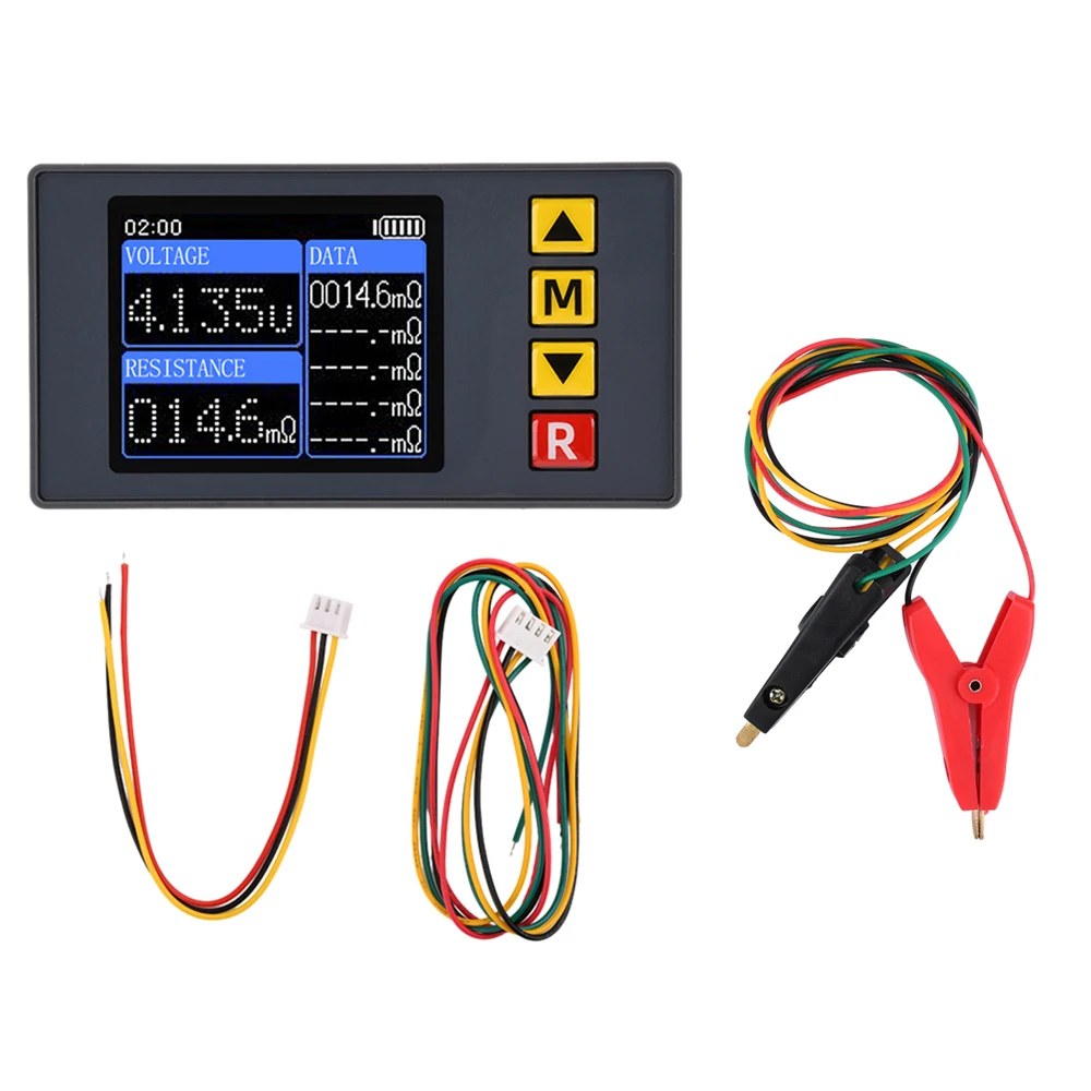 DC5V TS457 Voltmeter Internal Resistance Tester Detector Voltage Meter 2/4 Pin Cable With Kelvin Clip