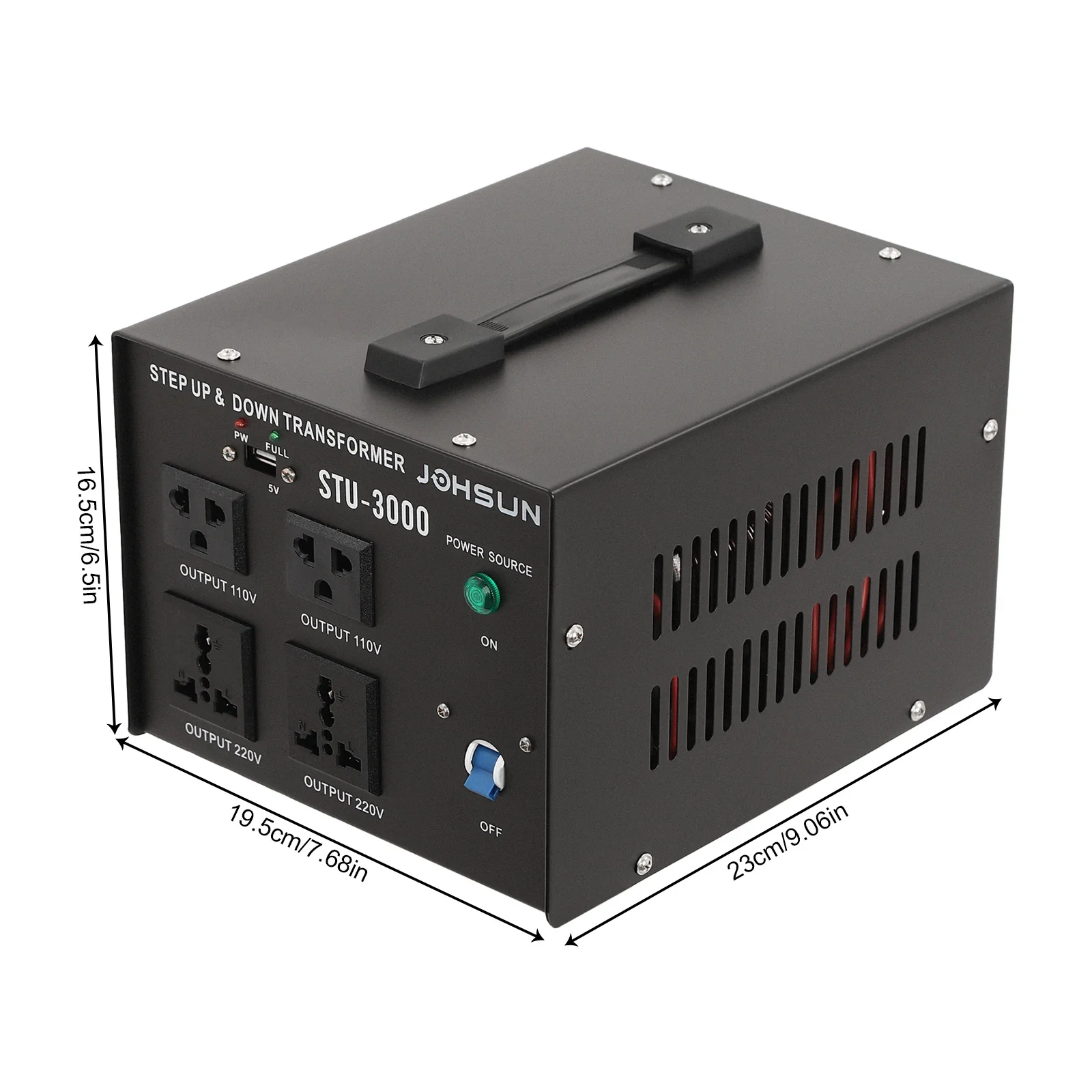 

3000W Voltage Transformer Converter Step-Up/Step-Down 110V to 220V & 220V to 110V Power Converter w/ Circuit Breaker Protection