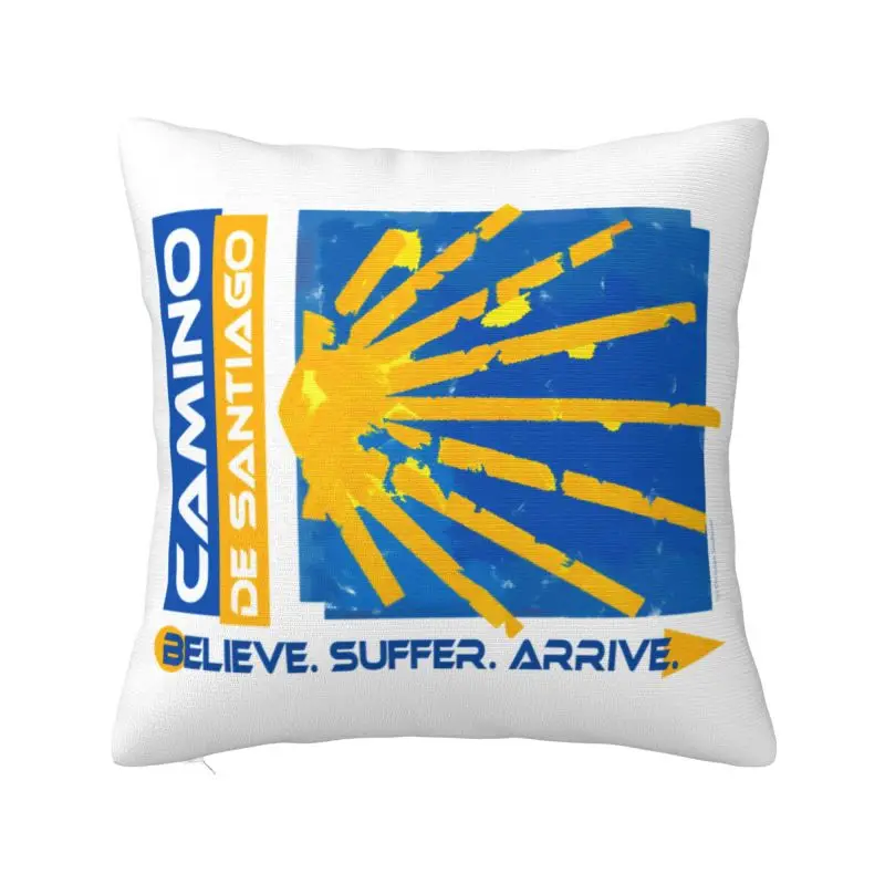 Luxury Buen Camino De Santiago Cushion Cover 50*50 cm Polyester Throw Pillow Case Decoration Sofa Chair Pillowslip