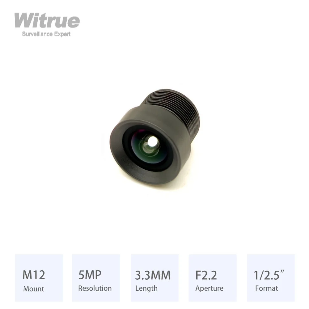 Witrue M12*P0.5 Lens HD 5MP 3.3MM F2.2 1/2.5
