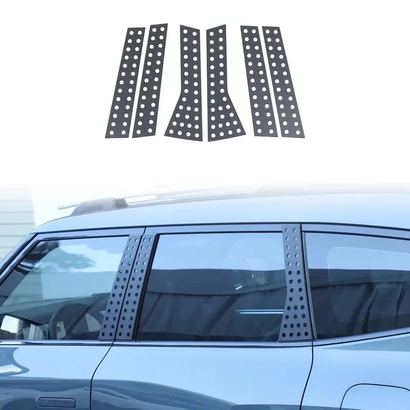 Aluminum Alloy Black For CHANGAN Deepal G318 2024-2025+Car window center column decoration patch automotive exterior accessories