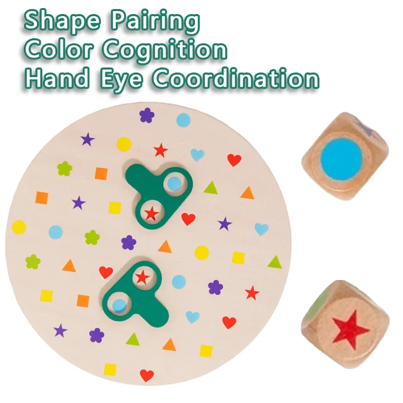 Children Shape Matching Toys Color Cognition Hand-eye Coordination Logical Thinking Training Interactive Board Games