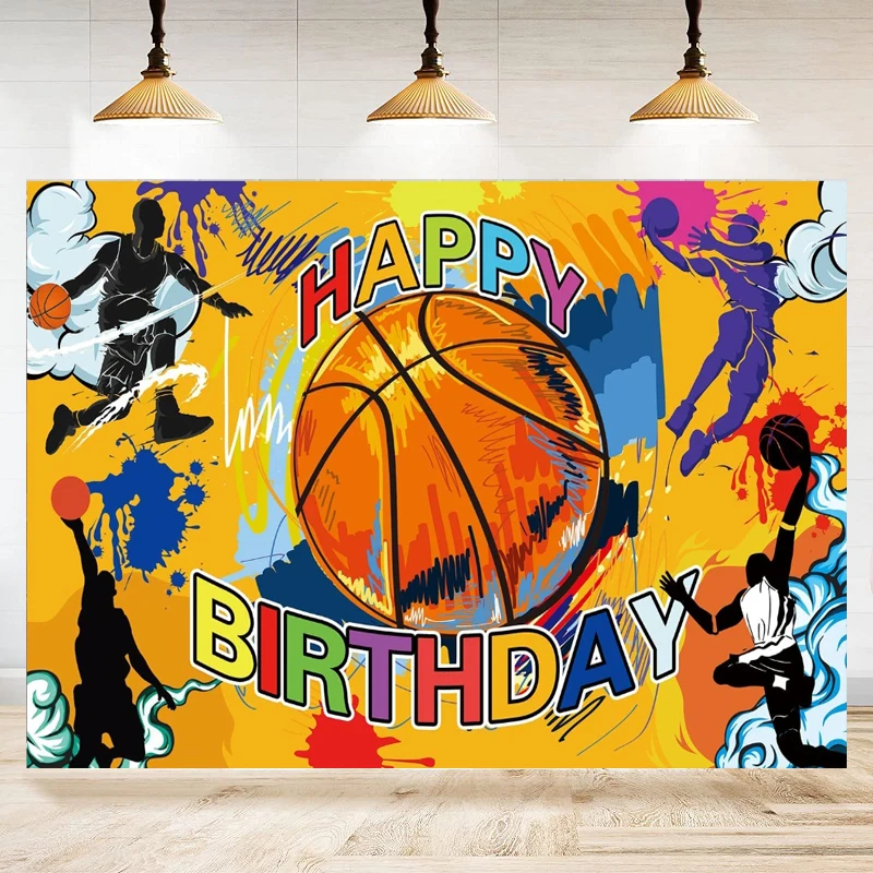 

Basketball Party Photography Backdrop Poster For Baby Shower Birthday Party Photo Background Decoration Supplies Banner