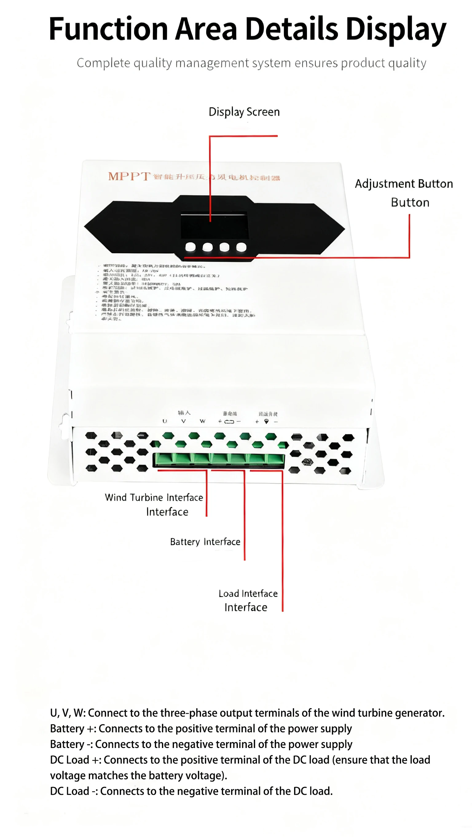 

12V 24V 48V MPPT Solar Charge Controller 60A – Wind Battery Charge Regulator, Max PV 100VDC